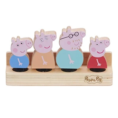 Image of PEPPA PIG Wooden FAMILY FIGURES, Sustainable FSC Certified Toy, Preschool Imaginative Play, Gift For 2 5 Year Old