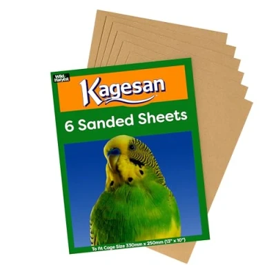 Image of Kagesan Sand Sheets for Bird Cages, Small (33x25cm), Case of 72