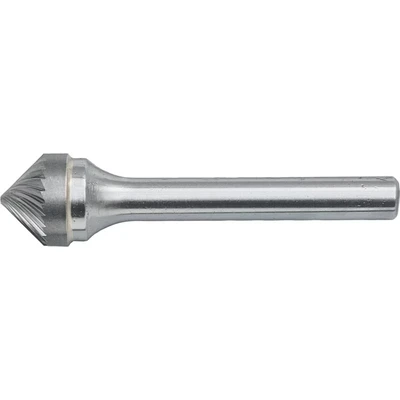 Image of York 12.7 x 6.3MM Conical 90 Inc. Angle Carbide Rotary Burr Cut 9 Chipbreaker