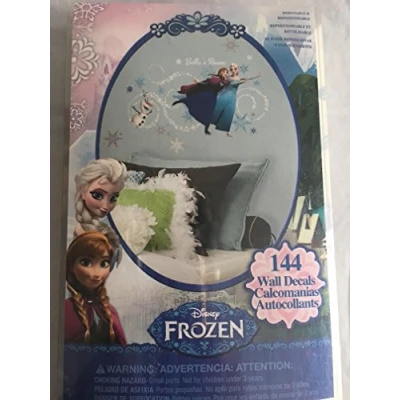 Image of RoomMates &quot;Disney&#039;s Frozen&quot; Headboard Wall Sticker with Personalisation,Blue,5.715 cm. 5.08 cm by 81.28 41.91