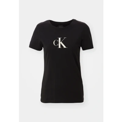 Image of Calvin Klein Jeans Gradient SLIM TEE Print Tshirt, Women&#039;s, Size: XL, Black