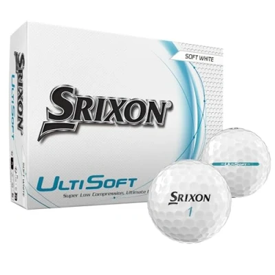 Image of Srixon UltiSoft 5 Ultra Soft Golf Ball Low Compression for Unmatched Feel Maximum Distance &amp; Enhanced Control FastLayer Core Advanced Aerodynamics Available in White