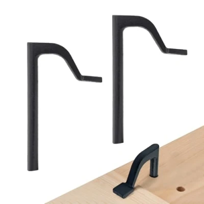 Image of POWERTEC 71528 8 Inch Workbench Holdfast Woodworking Clamps Set of 2