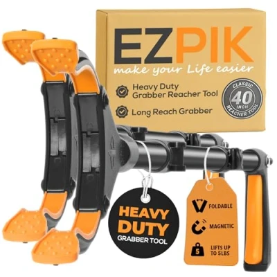 Image of Ezpik 40&quot; Flexible Grabber Pickup Gadgets for Disabled People Trash &amp; Rubbish Picker Gripper Foldable Litter Grabbers Adults Pick Up Tool Picking Living Aids Elderly 40 Inch(2 Pack)