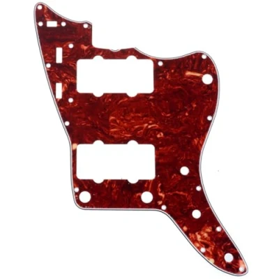 Image of Musiclily Pro 13 Hole 65 60s Vintage Guitar Pickguard for Fender American Jazzmaster, 4Ply Tortoise