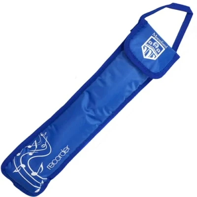 Image of Montford Recorder Bag Blue for carrying recorders to music lessons or school. Ideal kids.