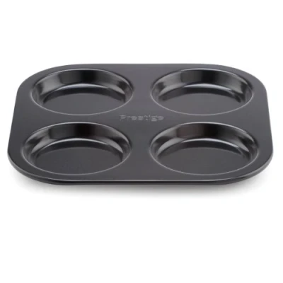 Image of Prestige Inspire Bakeware Yorkshire Pudding Tin, 4 Cup Black