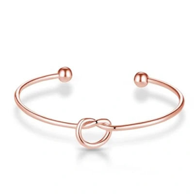 Image of Philip Jones Rose Gold Plated Love Knot Cuff Bangle