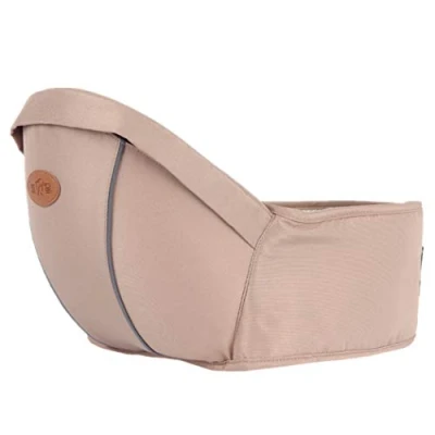 Image of Ergonomic Hipseat Baby Carrier, Waist Stool Seat for Carrying Toddlers, Light Weight and Labor Saving Khaki