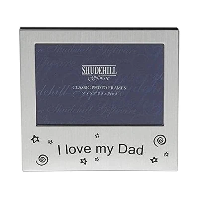 Image of Shudehill Giftware Photo Frame for Fathers Day, aluminium, Silver, 14cm x 13.5cm