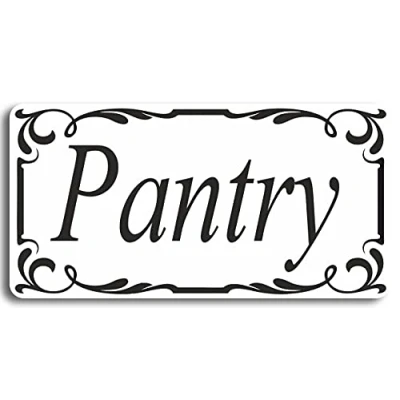 Image of WaterShed Designs Pantry Door Sign Self Adhesive Vinyl Sticker, Decal