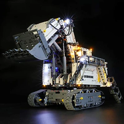 Image of BRIKSMAX Led Lighting Kit for Lego Technic Liebherr R 9800,Compatible with 42100 Building Blocks Model Not Include the Set