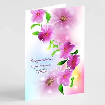 Image of Beebooh cards Floral celebration Passed PhD card
