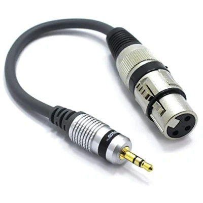 Image of VITALCO XLR Female to 3.5 Mini Jack TRS Male Adapter 1/8 3.5mm AUX 3 Pin Microphone Audio Cable