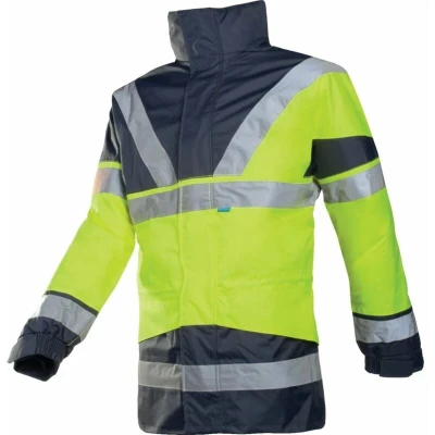 Image of Medium Hi vis Skollfield 4 in 1 Jacket Yellow &amp; Navy Sioen
