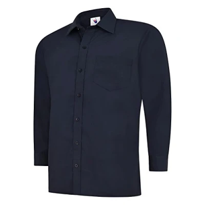 Image of Mens Poplin Full Sleeve Shirt Navy 19