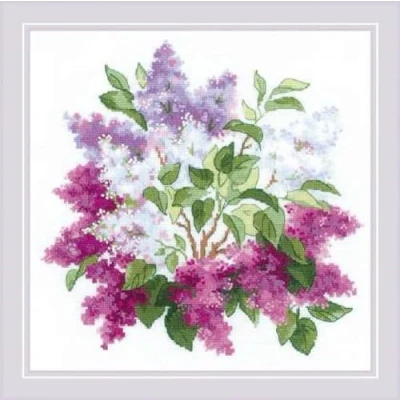 Image of Riolis Purple Blossom Counted Cross Stitch Kit