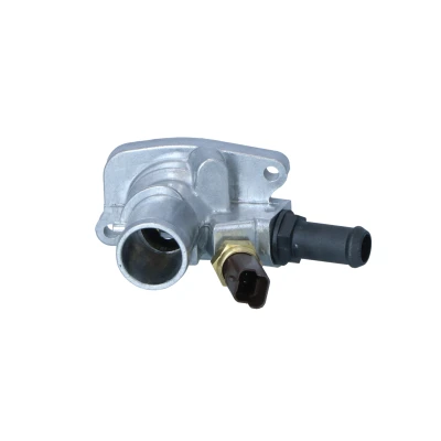Image of 0055202371 Engine thermostat NRF 725138 88C with gaskets sensor housing FIAT: Panda II Hatchback, 500 III Hatchback