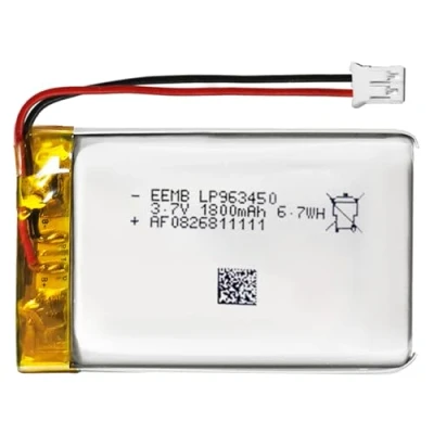 Image of EEMB Lithium Polymer Battery 3.7V 1800mAh 963450 Lipo Rechargeable Pack with wire JST connector for Dashcam and Bluetooth Speaker confirm device &amp; polarity before purchase