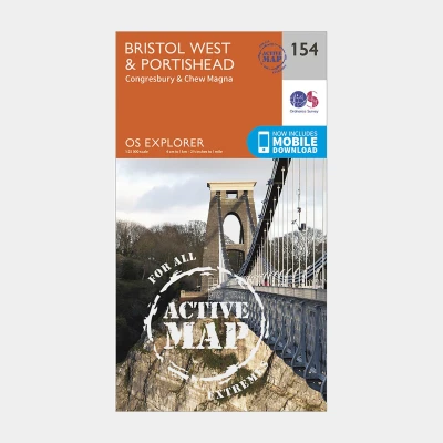 Image of Explorer Active 154 Bristol West &amp; Portishead Map With Digital Version