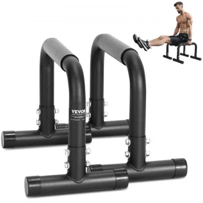 Image of VEVOR Dip Bars, 500 lbs Weight Capacity, Heave Duty Stand Station, Fitness Workout Bar Station Stabilizer Parallette Push Up Stand, Parallel Bars for Strength Training Home Gym Office Outdoor