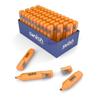 Image of Swash Premium Highlighter Pens 48 Pieces, Orange