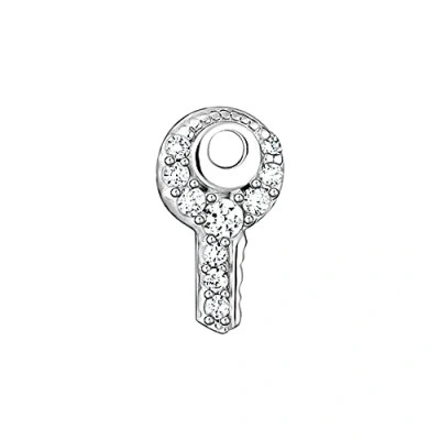Image of Thomas Sabo Women Single Stud Earring Key White Stones 925 Sterling Silver