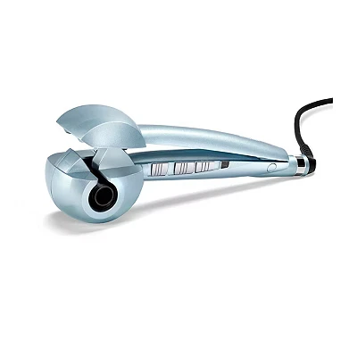Image of BaByliss Hydro Fusion Ceramic Anti Frizz Curl Secret, Automatic Rotating Hair Curler &amp; Waver Blue