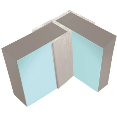 Image of Multipanel Wall Panel Flush Corner Profile Type 100 Satin Silver