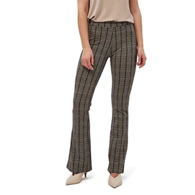 Image of Desires Women&#039;s Eninna Flared Leggings 0021C Cobblestone Checked 8