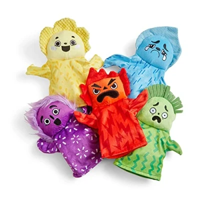 Image of Learning Resources Feelings Family Hand Puppets Set, for Kids, Learn About Feelings, 5 Emotions Happy, Sad, Surprised, Angry and Scared