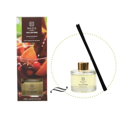 Image of Baltus 100ml Scented 6 Reeds Diffuser Mulled Wine Aroma Air Freshener Home Fragrance