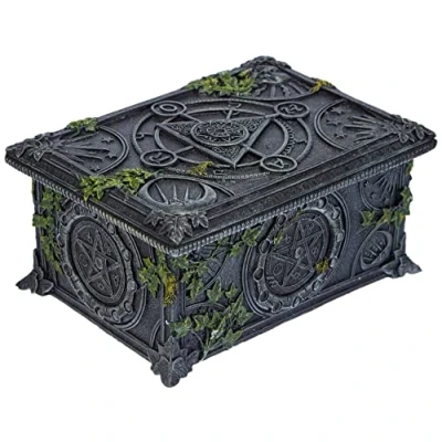 Image of Nemesis Now Wiccan Pentagram Tarot Box 11cm Black