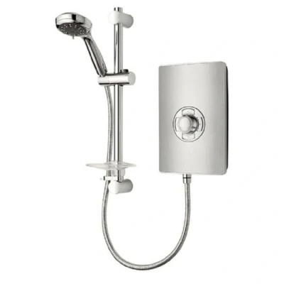 Image of Triton Aspirante Electric Shower 9.5kW Brushed Steel ASP08BRSTL. ASP09BRSTL
