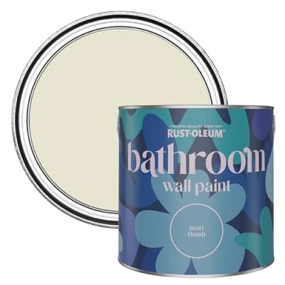 Image of Rust Oleum Grey Water Resistant Bathroom Wall &amp; Ceiling Paint Oyster 2.5L