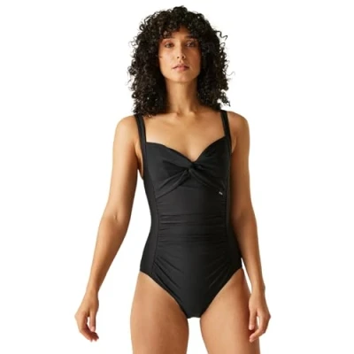 Image of Regatta Womens Sakari Tummy Control Swimming Costume Black 8