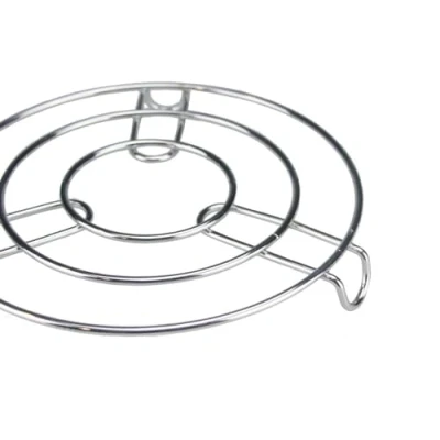 Image of PNJB, Hot Pan Pot Stands Stainless Steel Round Trivet Holder Kitchen New, Table Ring, Heat Resistant Steamer Rack, For Accessories, (3)