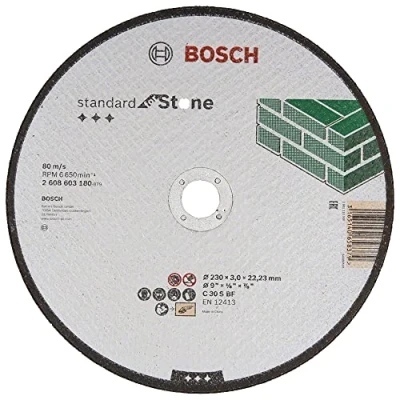 Image of Bosch Professional 1x Diamond Cutting Disc Standard for Stone (for Concrete, Stone, Granite, Ø 115 x 22,23 1,6 10 mm, Accessories Angle Grinders)