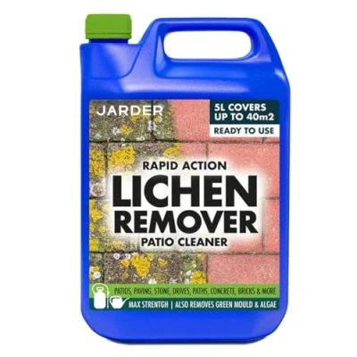 Image of Jarder Rapid Action Ultra Powerful Lichen Remover 5L Removes Lichen, Black Spot, White Dirt, Grime, Algae, Mould, and More Safe on All Stone Types