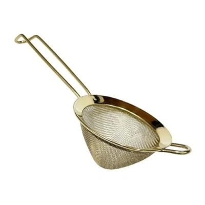 Image of We Can Source It Ltd Fine Mesh Strainer Gold Plated Stainless Steel