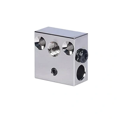 Image of BZ 3D 1PC CR10 Plated Copper Heater Block,MK8 Heating Block Upgrade With Silicone Sock,For CR10,Ender 3,Ender 5 Hotend,MK8 Nozzle.(1PC Copper)