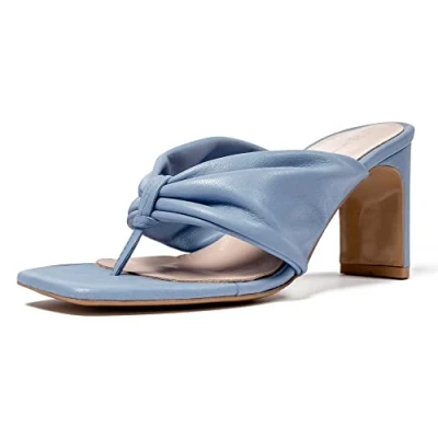 Image of L37 HANDMADE SHOES Women&#039;s SUSANNA Heeled Sandal, Blue, 10 UK
