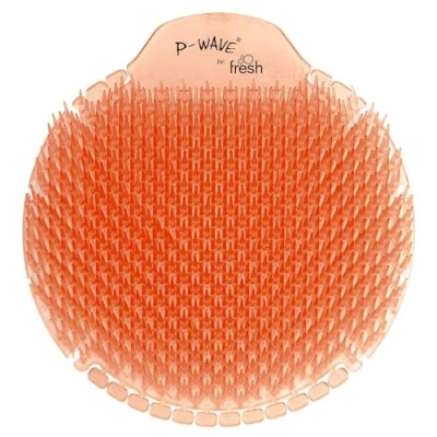 Image of P Wave Urinal Mats Scented, 5 Pack, Blocks Splash Mats, Fits Most Urinals &amp; Waterless, Long Lasting 30 Day Odour Neutraliser Deodorizer, Anti Guard Slanted Bristle, Slant6, Mango
