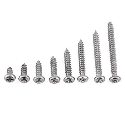 Image of 200pcs M3 Pan Head Screws Wood Cross Recess 304 Stainless Steel Self tapping M3x6mm/8mm /10 mm/12 mm/16 mm/20 mm/25 mm/30 mm