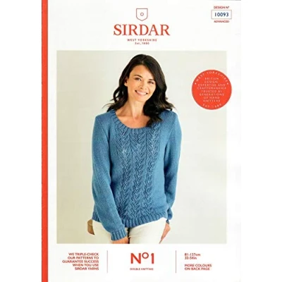 Image of Sirdar No.1 DK Knitting Pattern Booklet 10093 Sweater