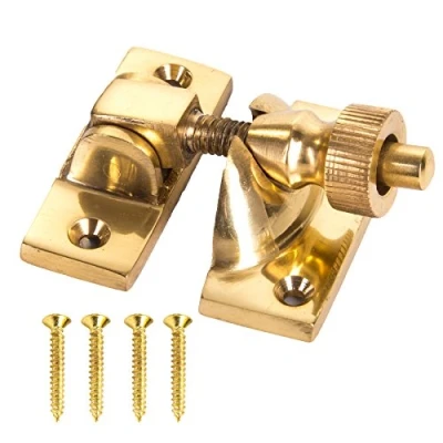 Image of Solid Brass Sash Brighton Window Fastener Frame Twist Lock/Catch