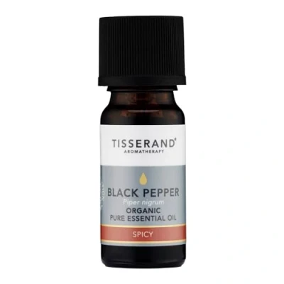 Image of Tisserand Aromatherapy Organic Black Pepper Essential Oil, Massage Oil Pepper, Bath 100% Pure And Natural 9 ml