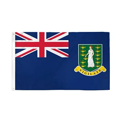 Image of AZ Flag British Virgin Islands 2x3 Ft 100D Polyester Islander Banner with Two Metal Grommets Fade Resistant Vivid Colors 2&#039; x 3&#039; Feet 90x60 Cm