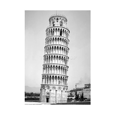 Image of Wee Blue Coo Photo Architectural Leaning Tower Pisa Italy Cool Frame Print Picture F12X1708