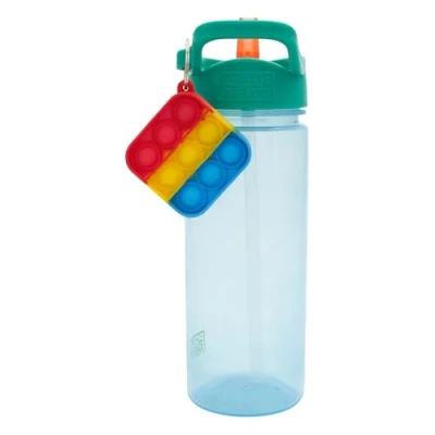 Image of Polar Gear Popit 500ml Kids Water Bottles with Straw Gifts Drinks Bottle Back to School Supplies Sensory Keyring Charm